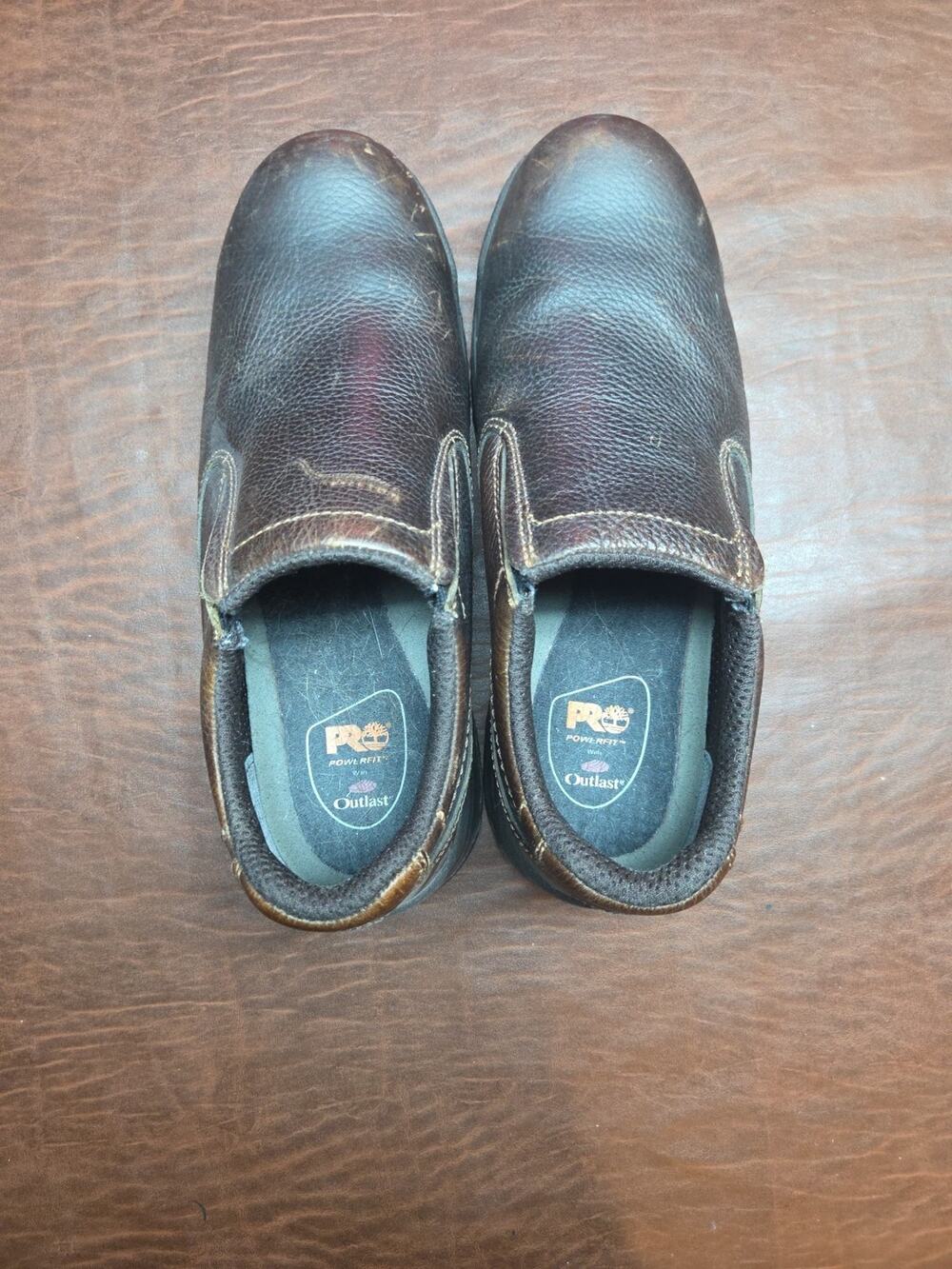 Mens Brown Pro PowerPoint Outlast Steel Toes Work Shoe Size 10W
